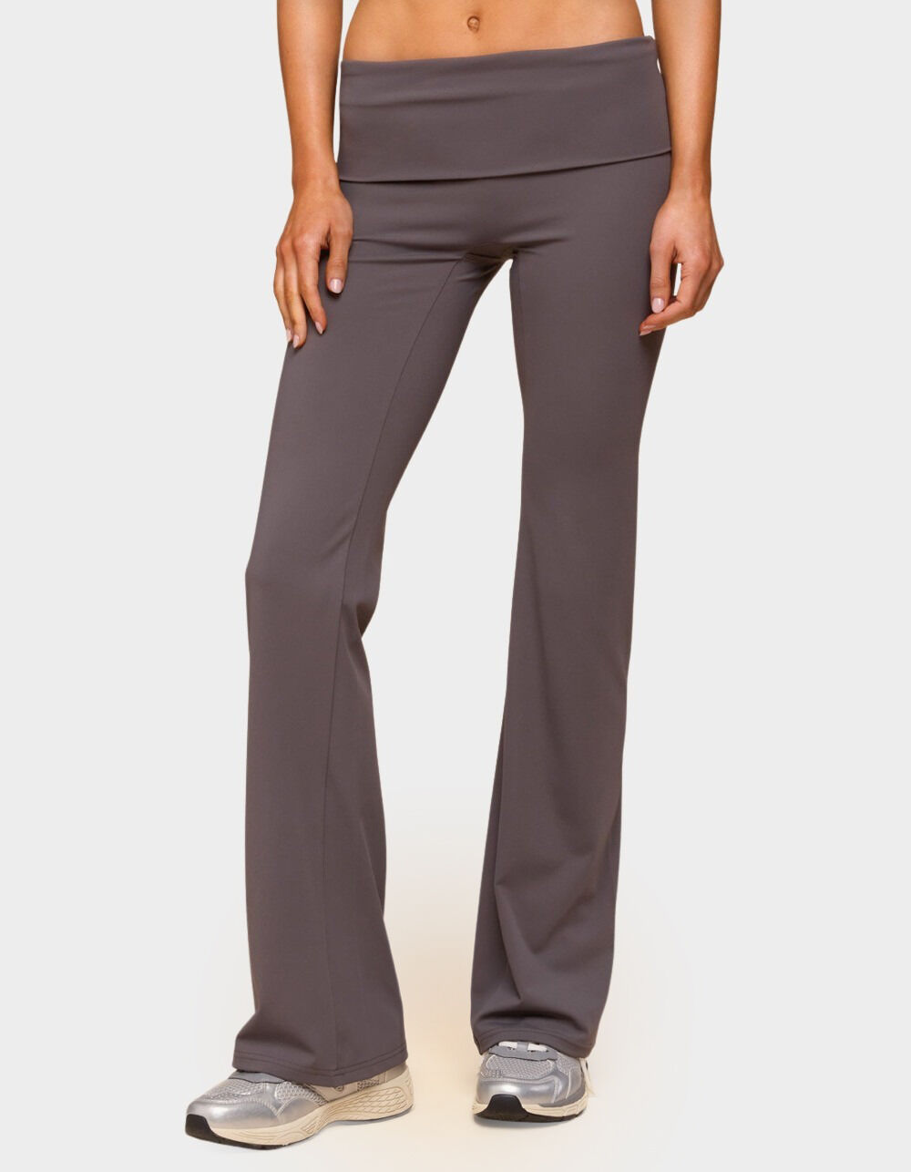 EDIKTED Oriane Foldover Flared Leggings