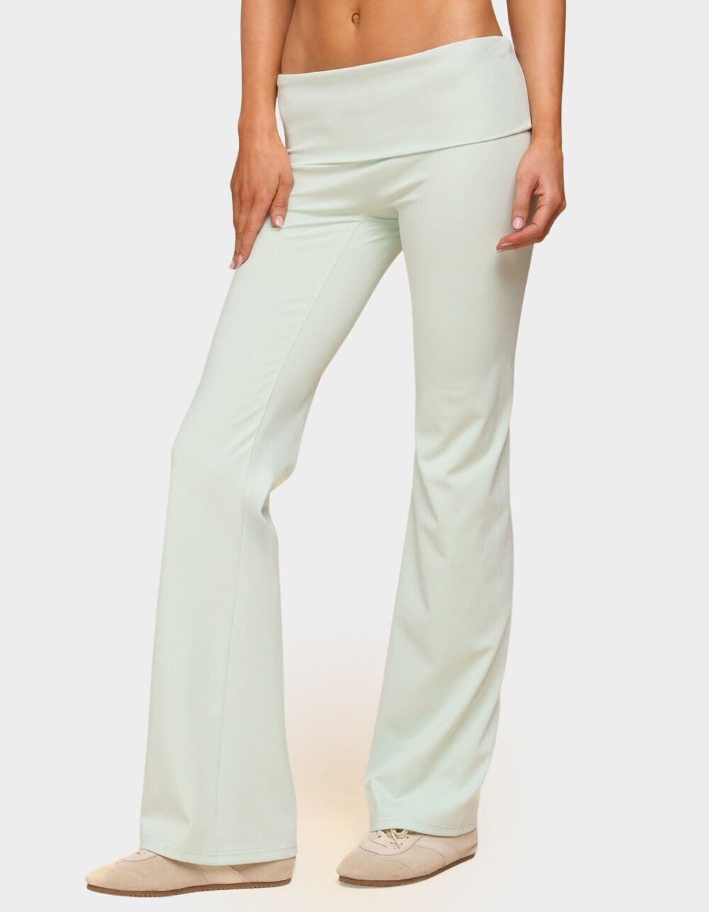EDIKTED Oriane Foldover Flared Leggings