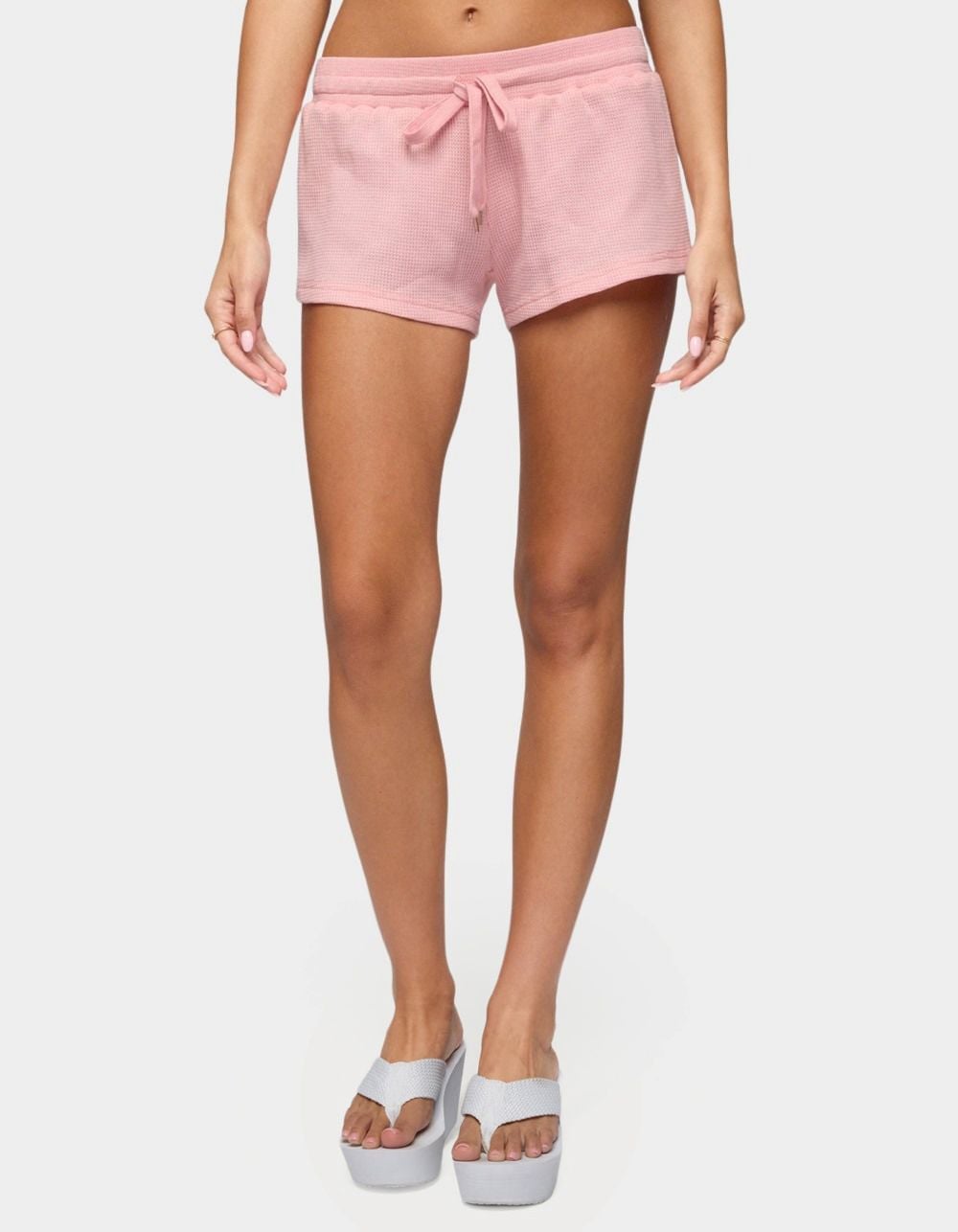 EDIKTED Baila Waffle Shorts