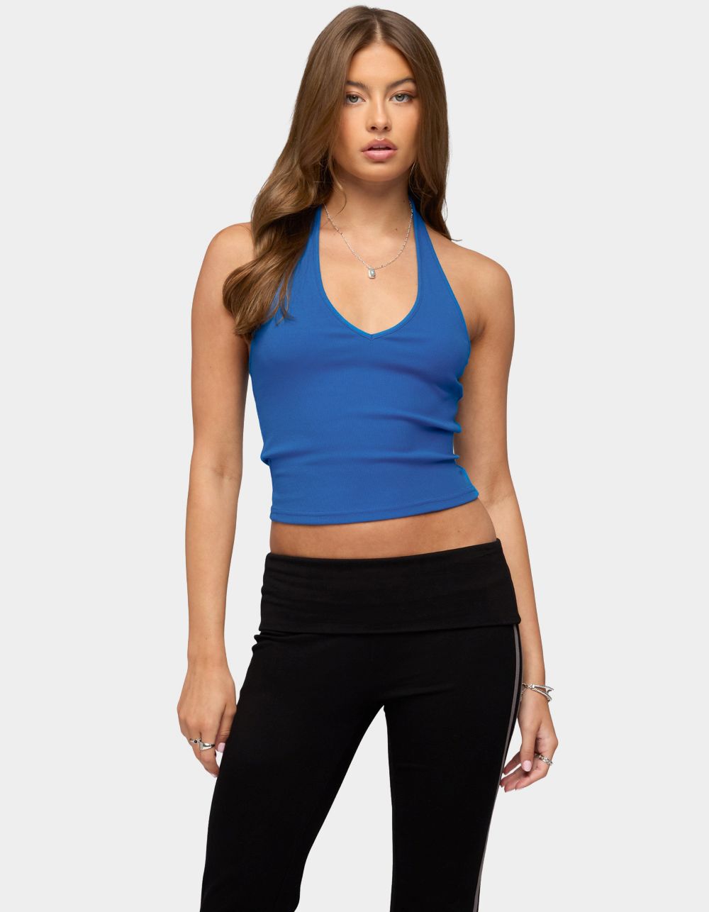 EDIKTED Vespera V-Neck Halter Top