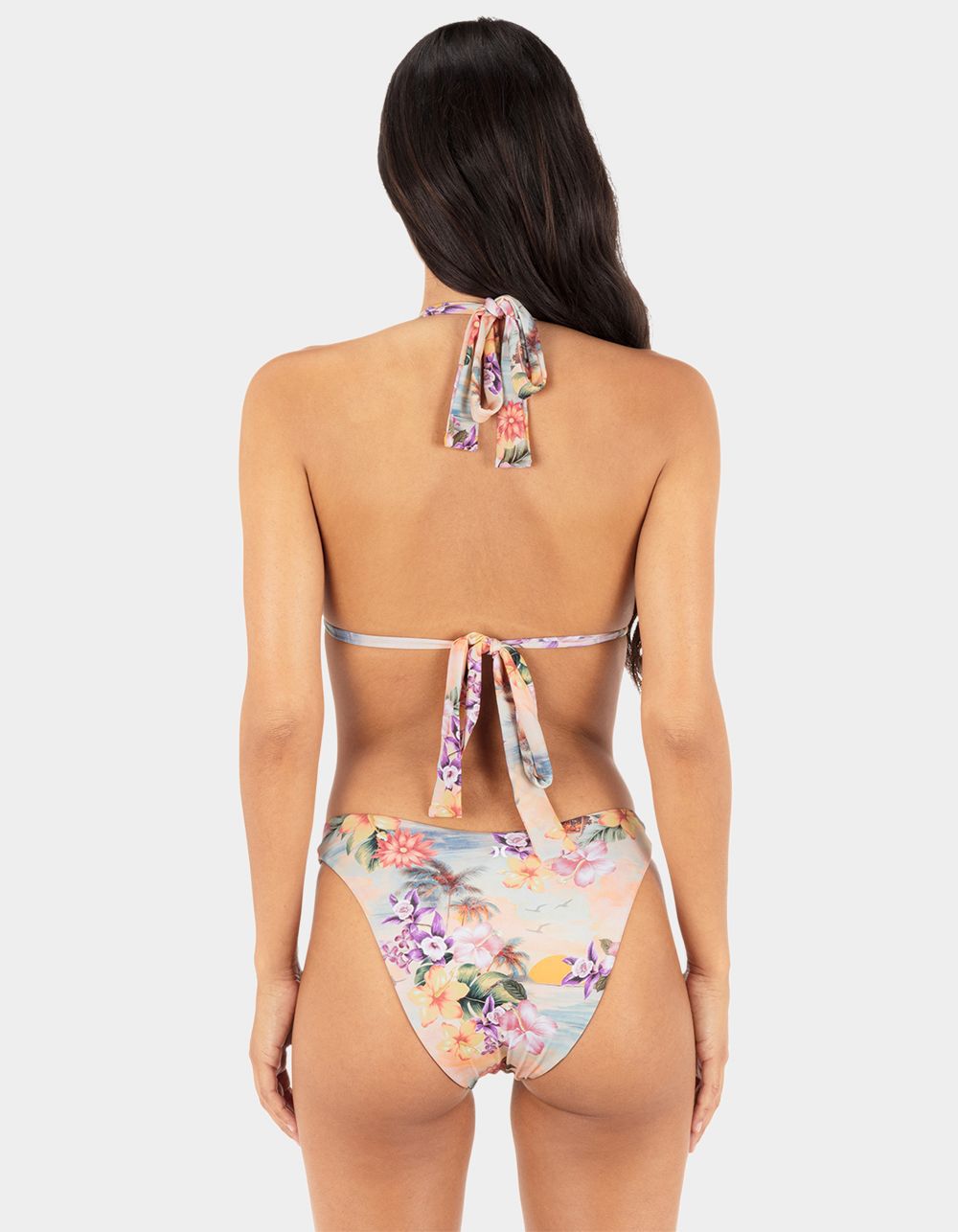 HURLEY Scenic Sunset Moderate Scoop Knot Bikini Bottoms