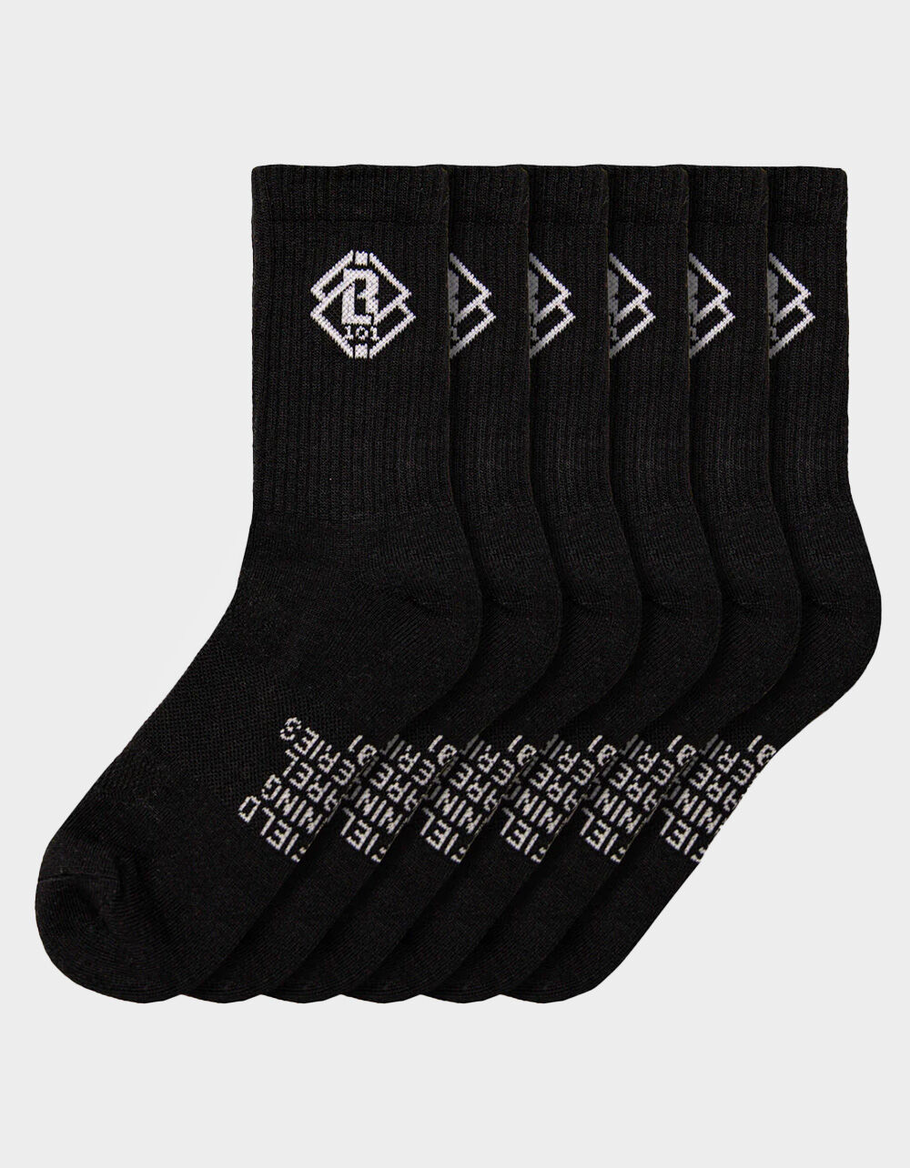 BASEBALL LIFESTYLE 101 6 Pack Boys Performance Crew Socks