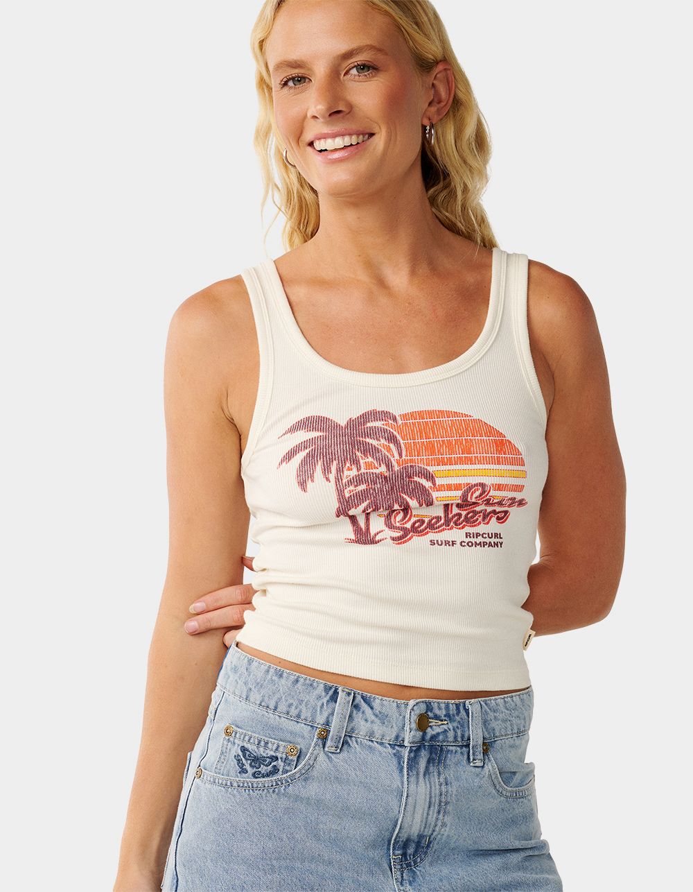 RIP CURL Beach Days Fitted Womens Tank Top