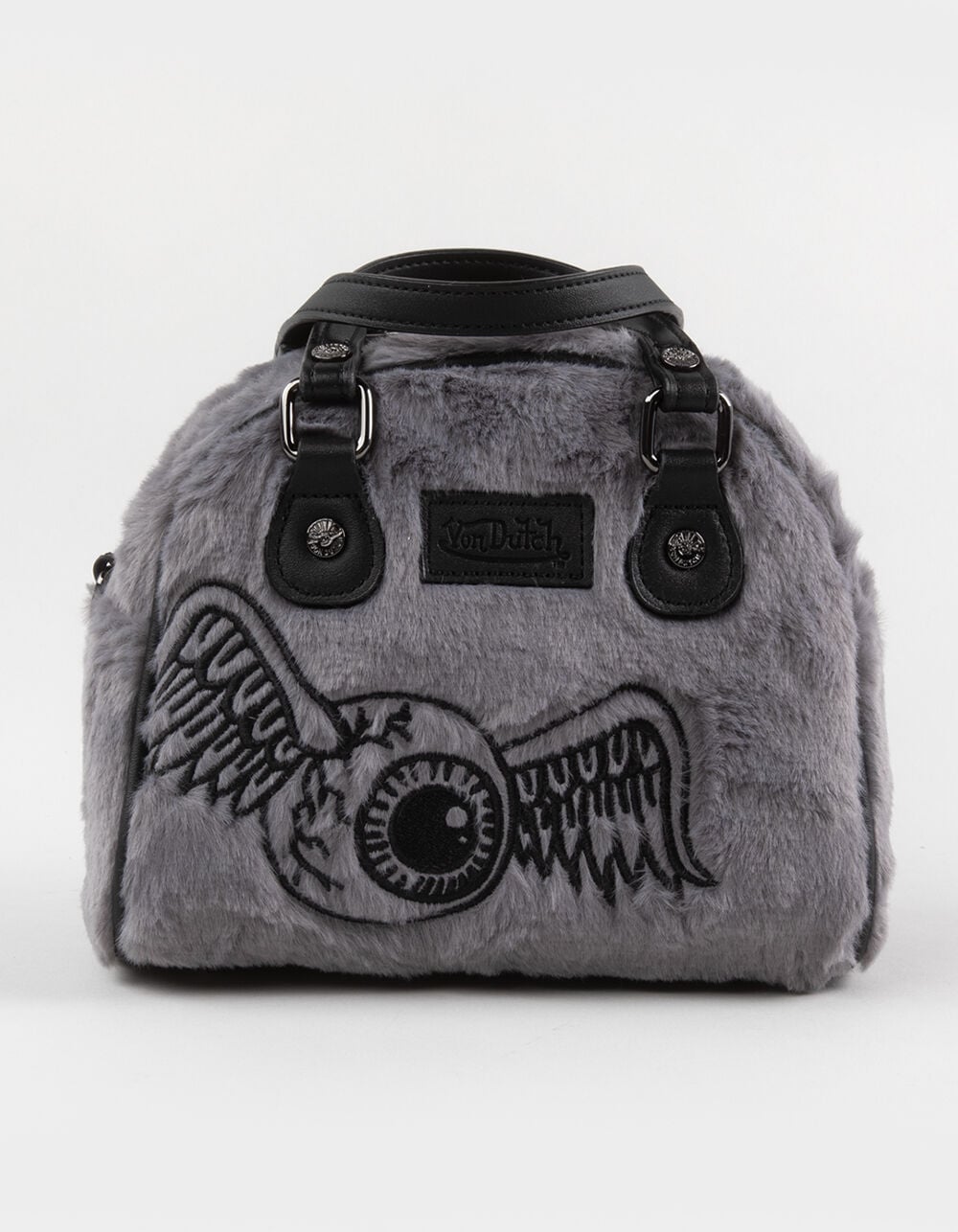VON DUTCH Furry Bowling Bag