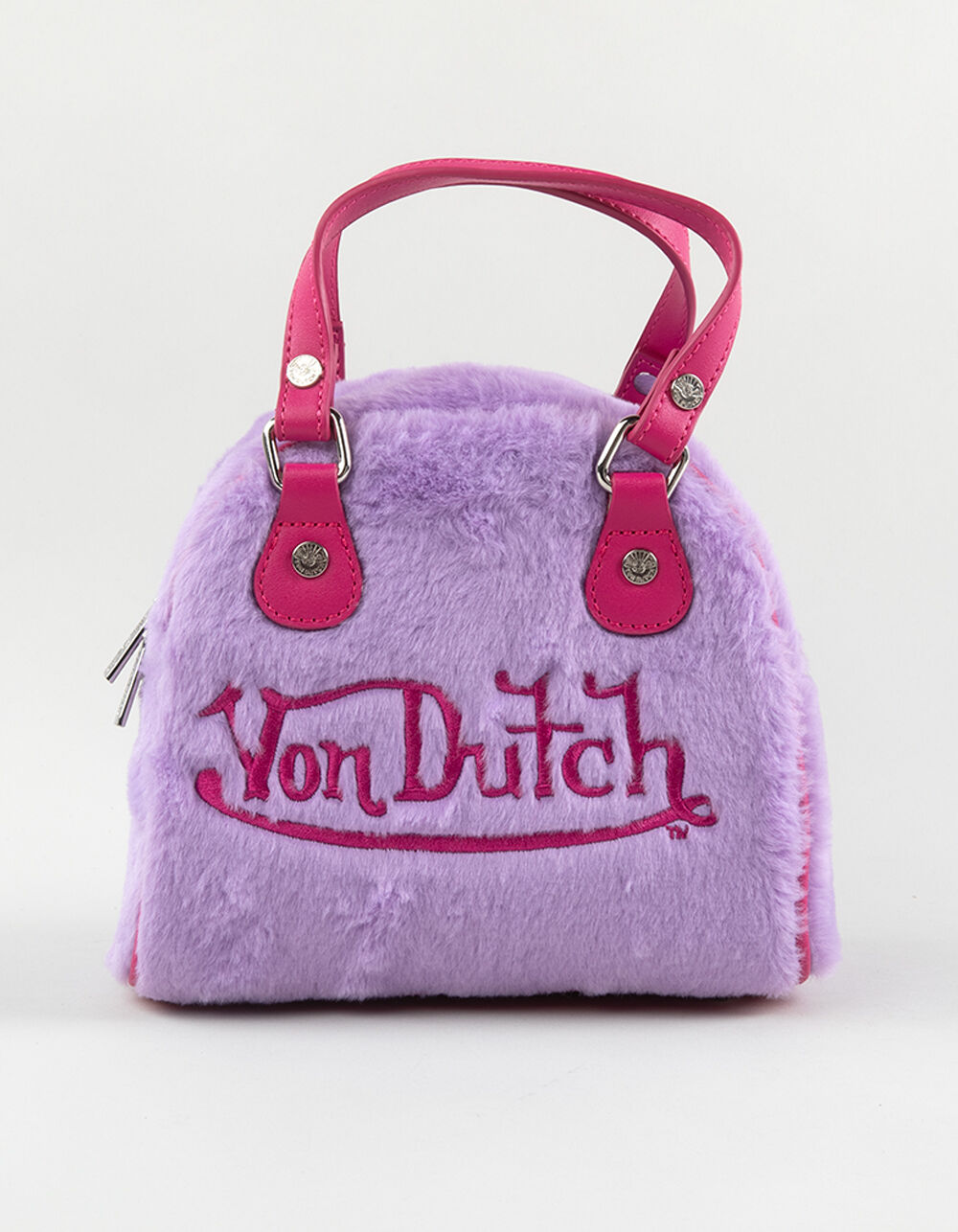 VON DUTCH Furry Bowling Bag