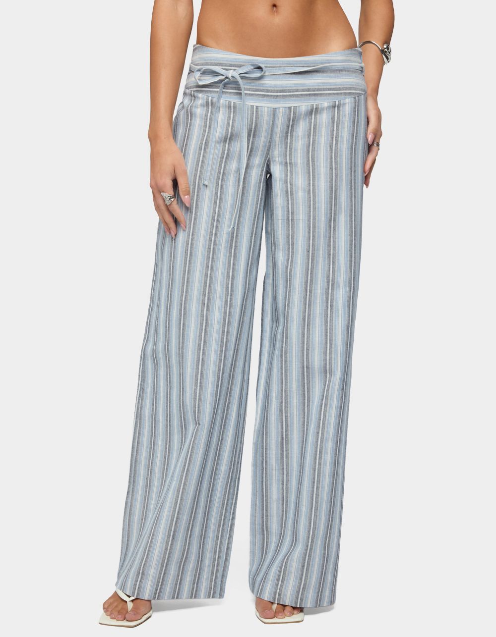 EDIKTED Chera Striped Wide Leg Pants
