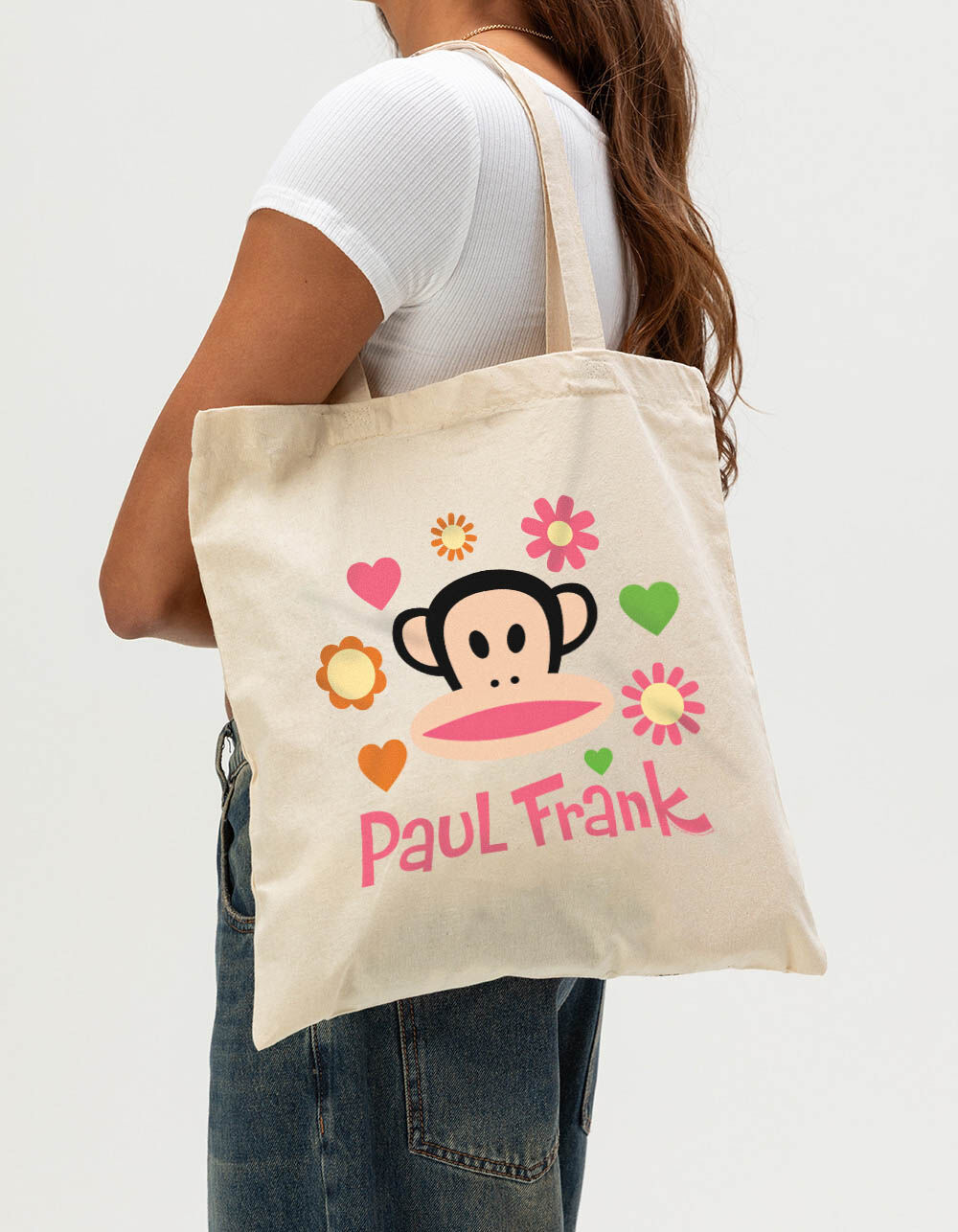 PAUL FRANK Floral Hearts Tote Bag