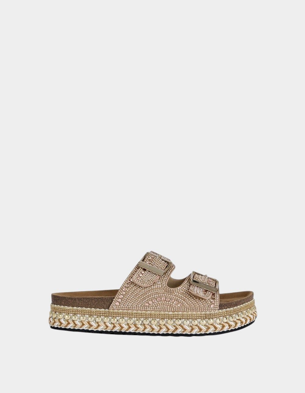 AZALEA WANG Ezri Beaded Womens Sandals